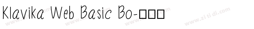 Klavika Web Basic Bo字体转换